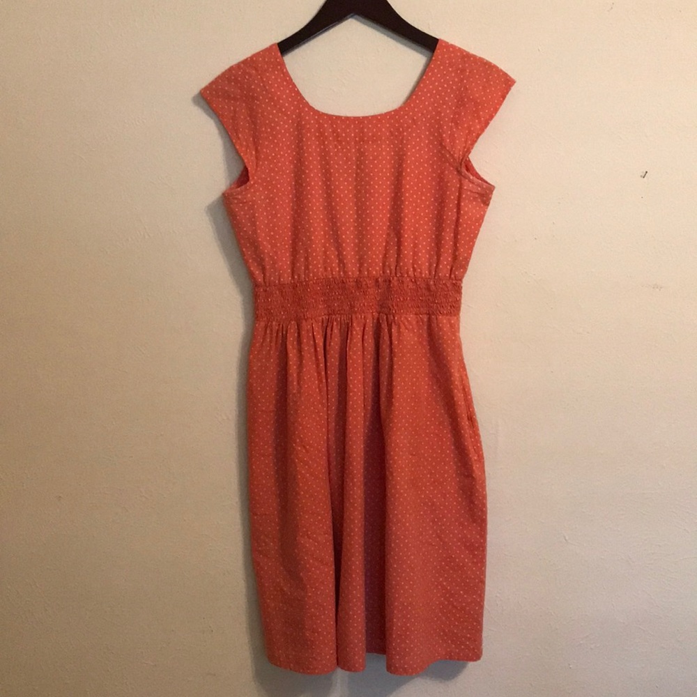 Mata Traders A-Line Polka Dot Short Sleeved Dress